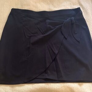 Elegant Black Wrap Skirt